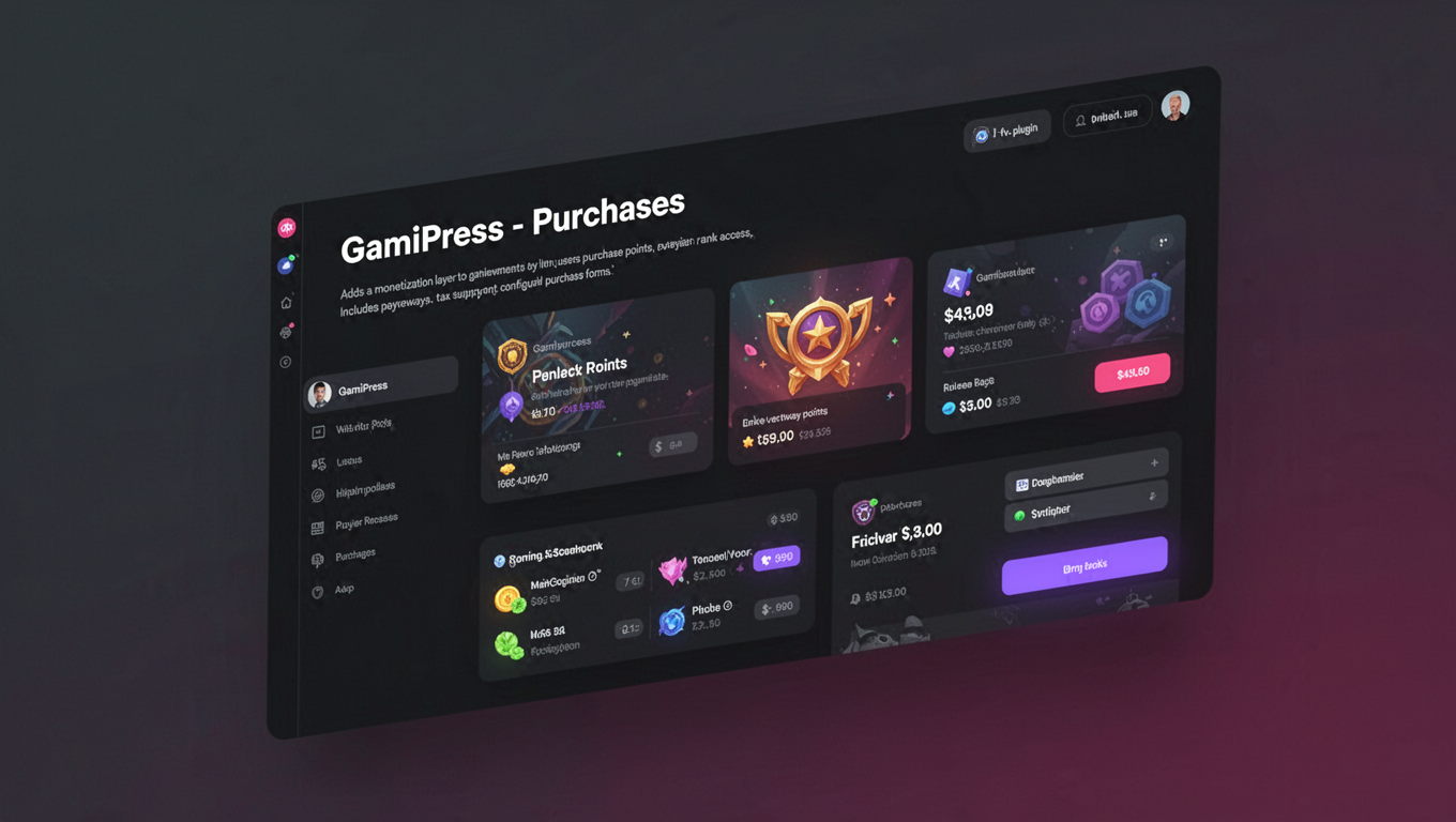 Preview of GamiPress - Purchases