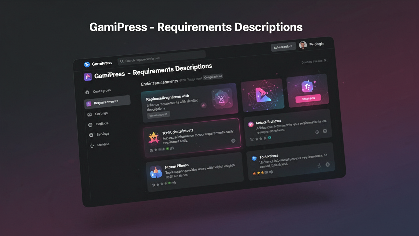 Preview of GamiPress - Requirements Descriptions