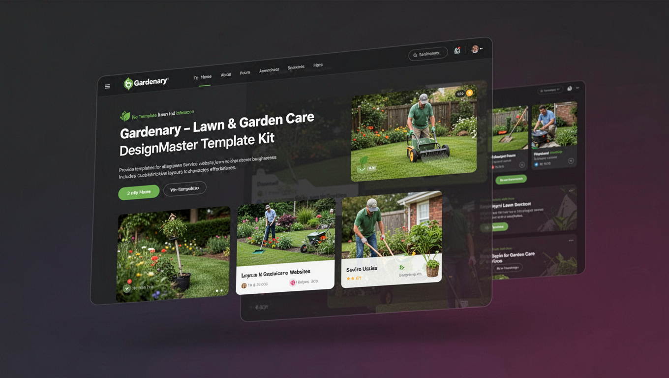 Preview of Gardenary - Lawn & Garden Care Services DesignMaster Template Kit