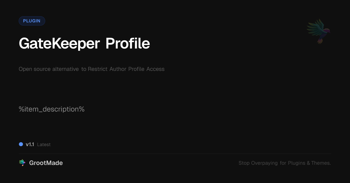 Preview of GateKeeper Profile