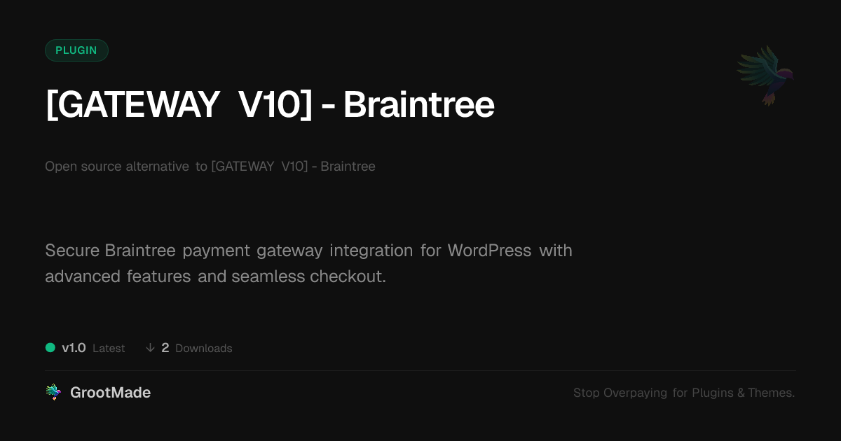 Preview of [GATEWAY V10] - Braintree
