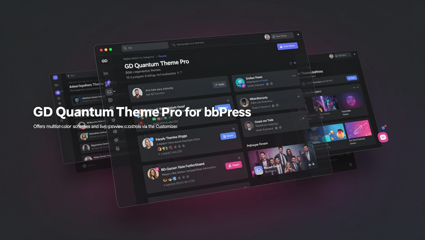 Preview of GD Quantum Theme Pro for bbPress