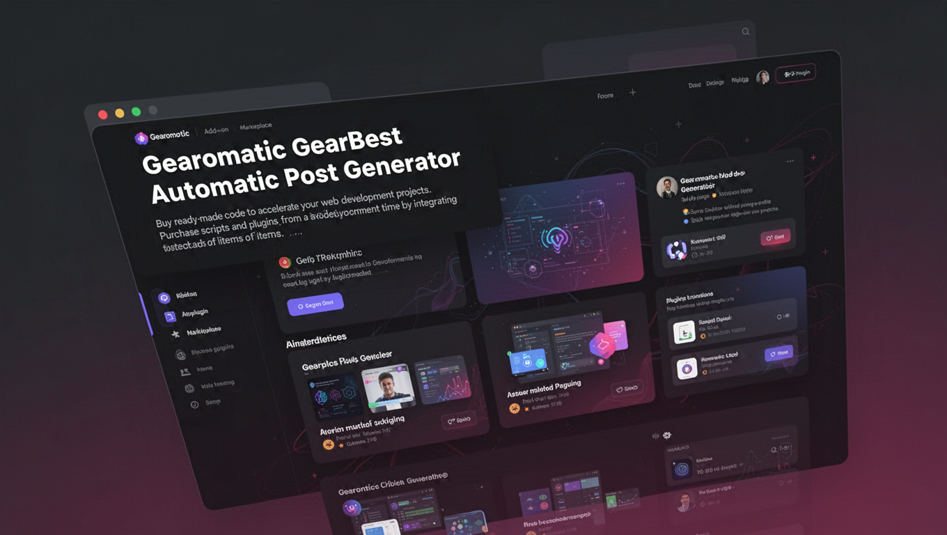 Preview of Gearomatic GearBest Automatic Post Generator