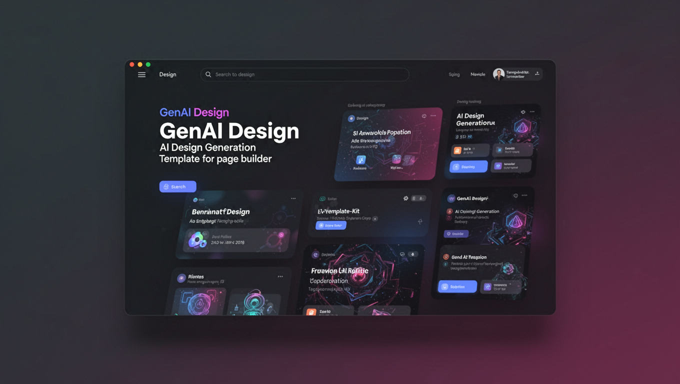 Preview of GenAI Design - AI Design Generation Template for Elementor