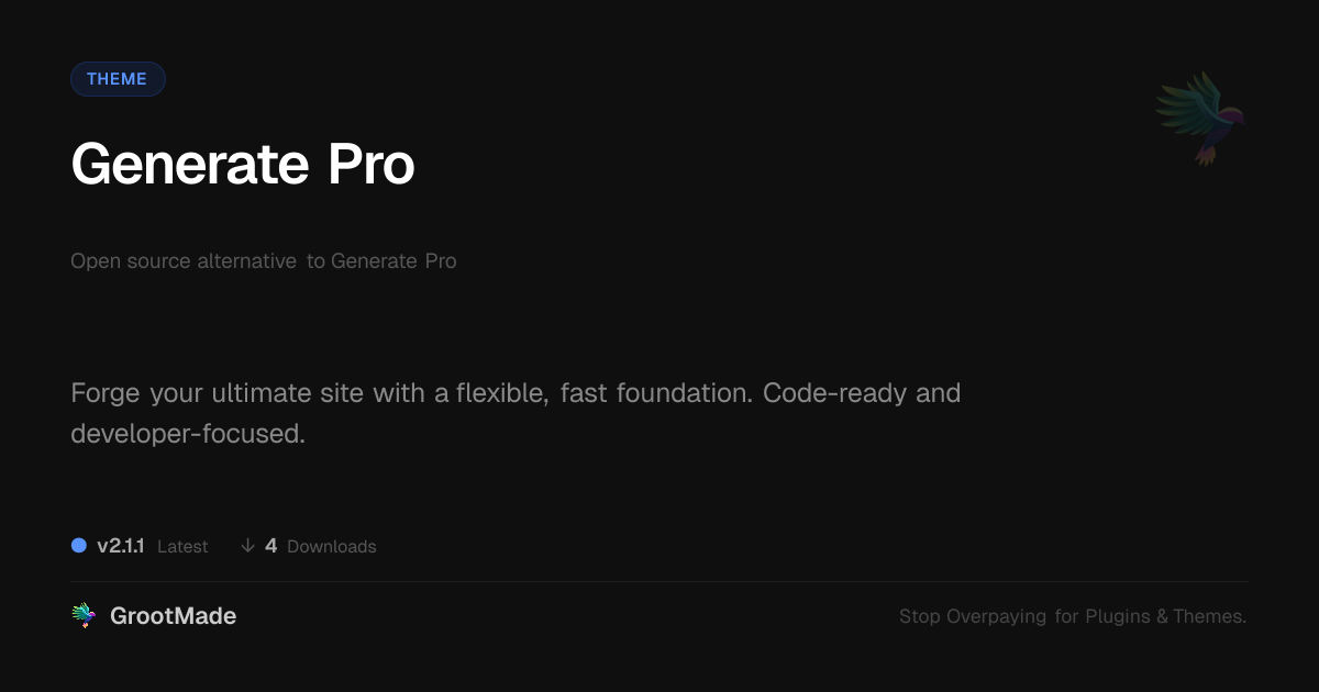 Preview of Generate Pro
