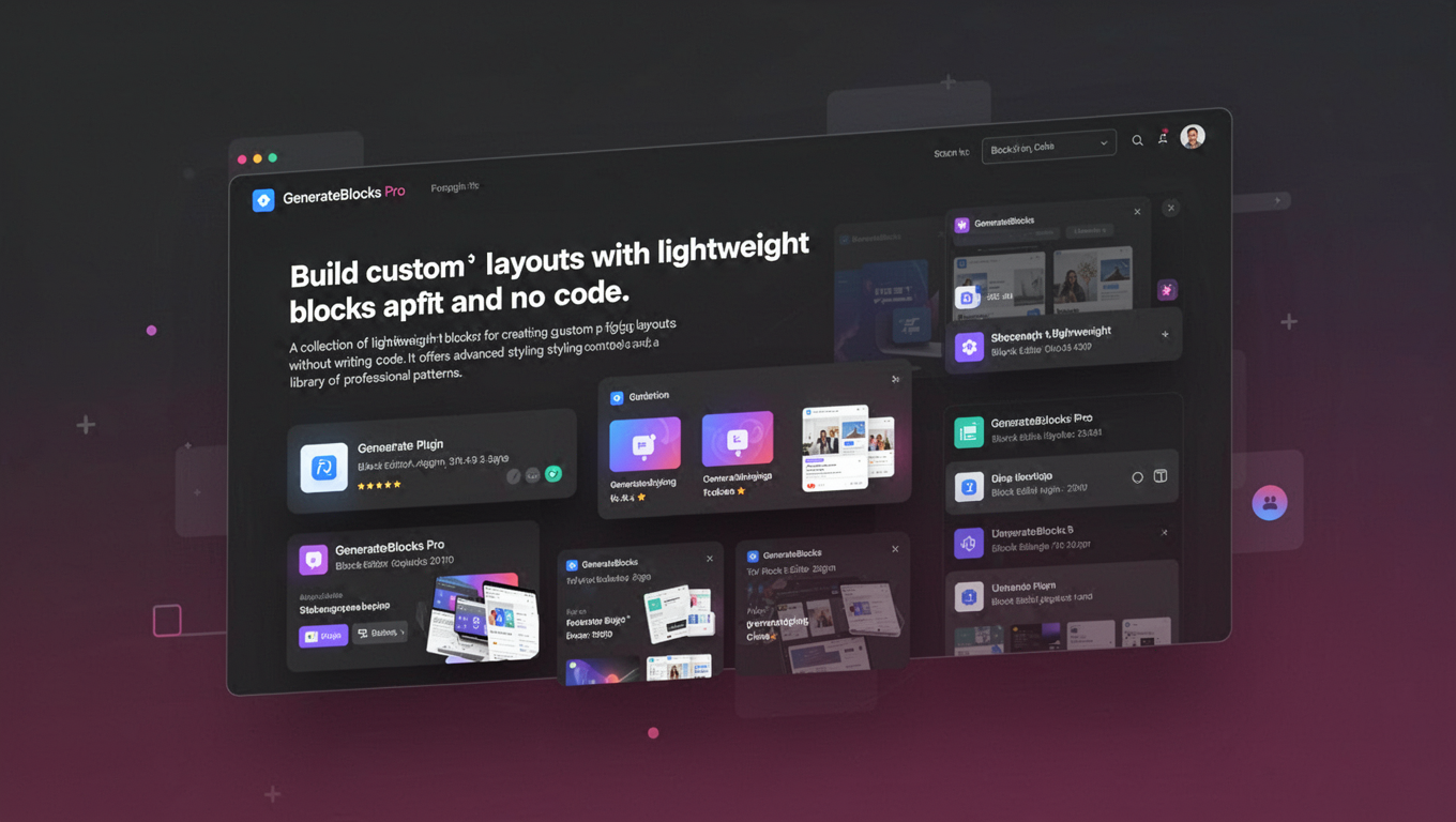 Preview of GenerateBlocks Pro