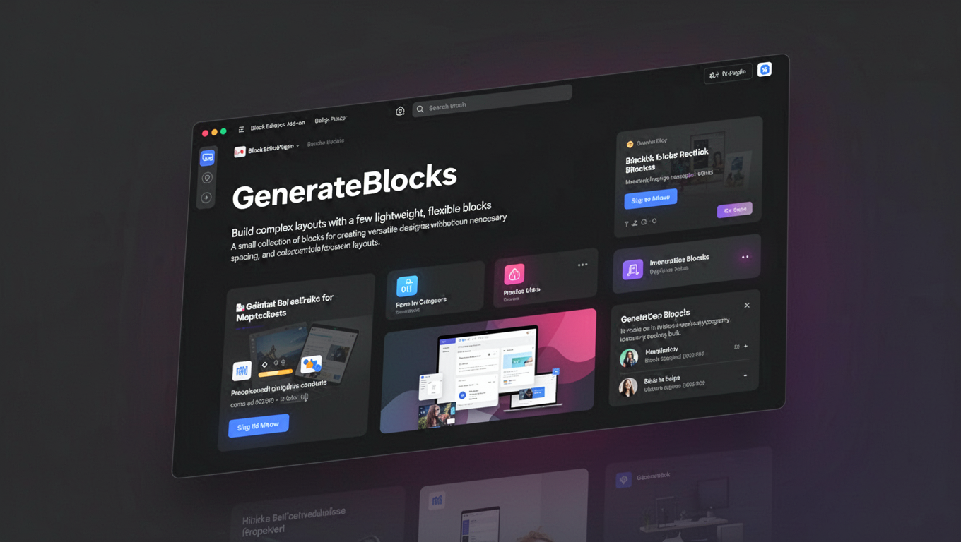 Preview of GenerateBlocks