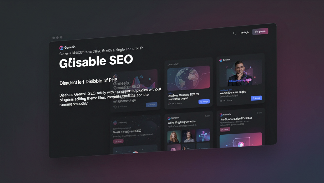 Preview of Genesis Disable SEO
