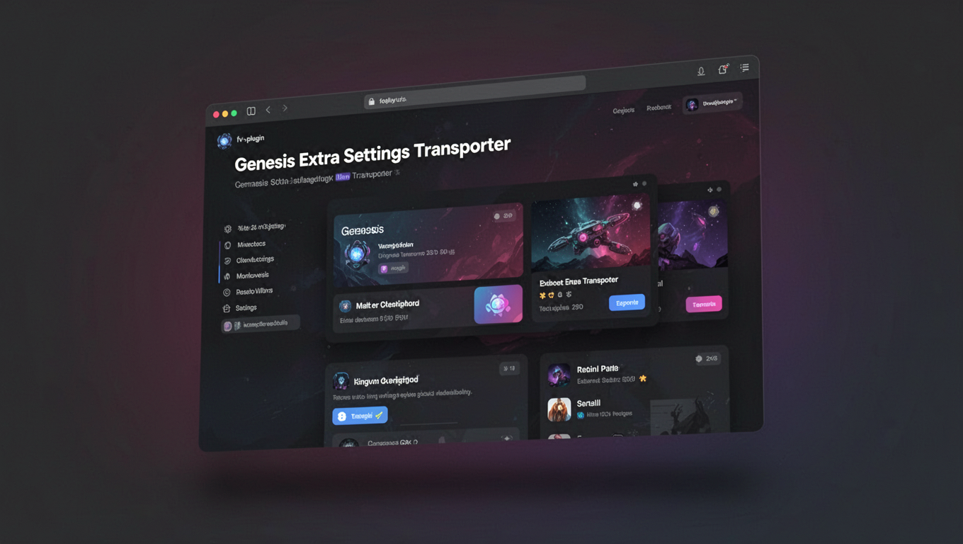 Preview of Genesis Extra Settings Transporter