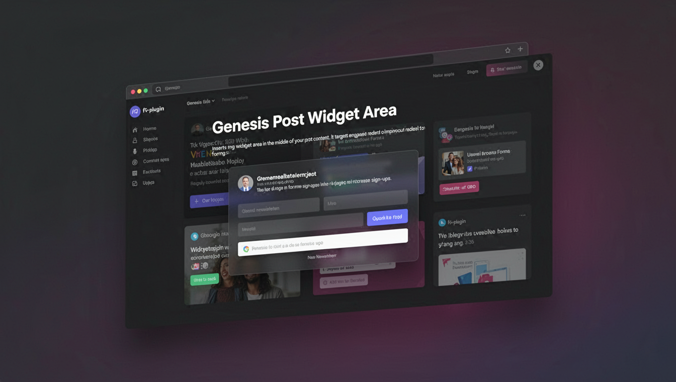 Preview of Genesis Post Widget Area