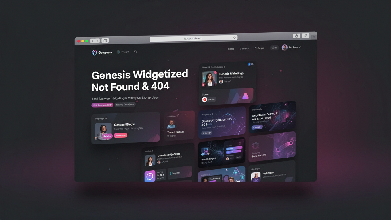Preview of Genesis Widgetized Not Found & 404