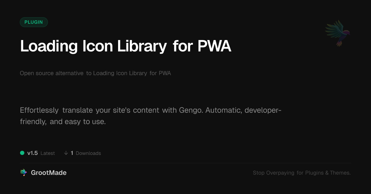 Loading Icon Library for PWA