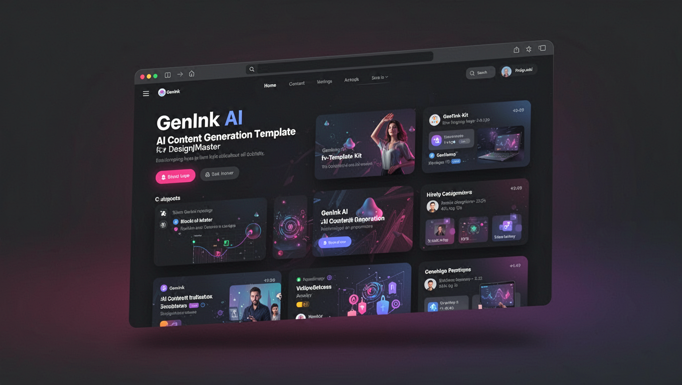 Preview of GenInk AI - AI Content Generation Template for DesignMaster