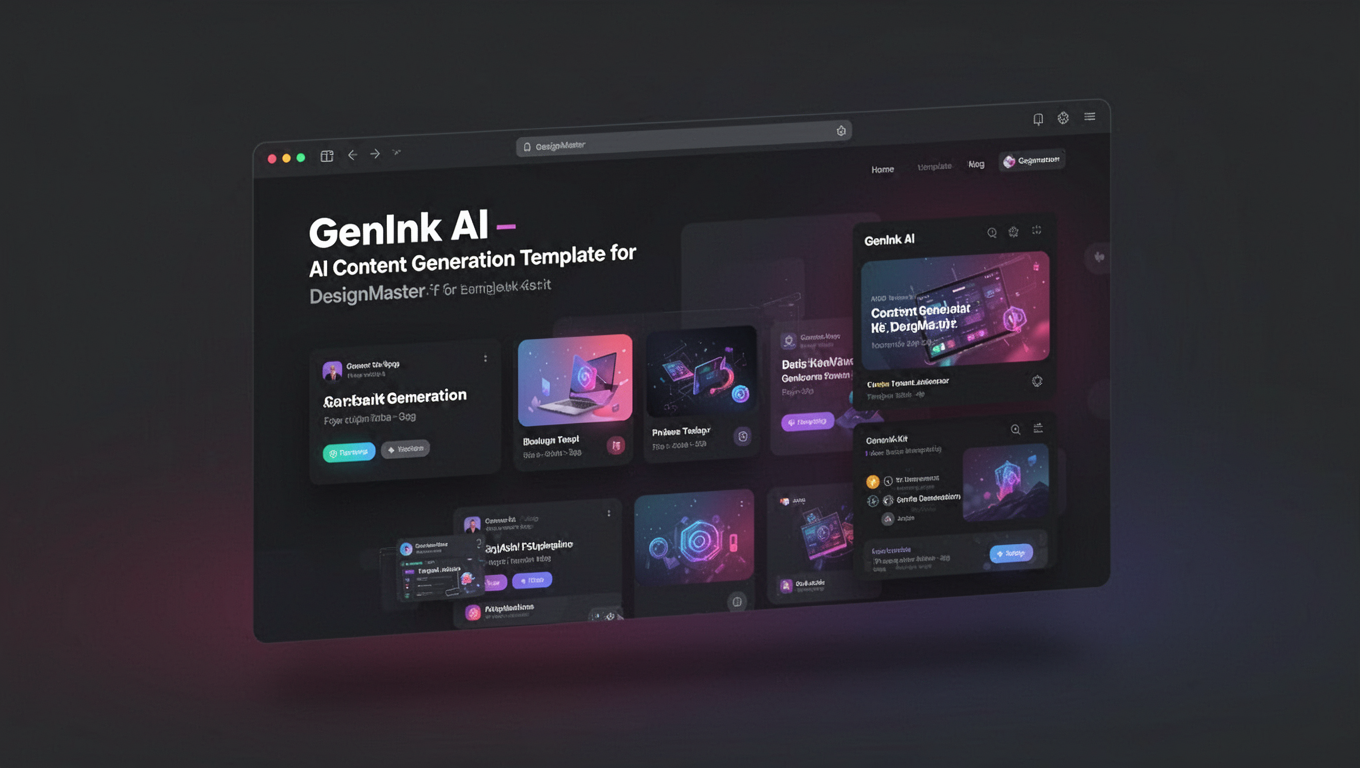 Preview of GenInk AI - AI Content Generation Template for DesignMaster