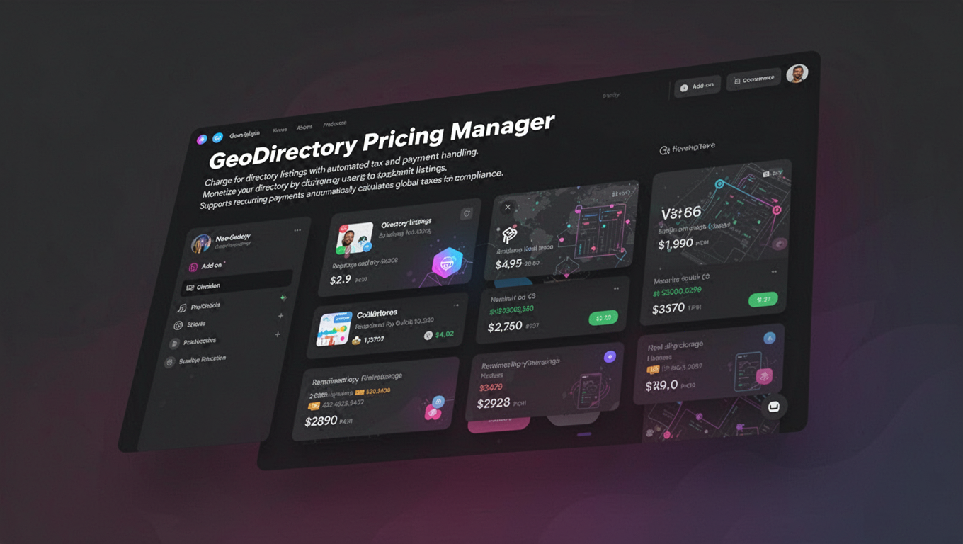 Preview of GeoDirectory Pricing Manager