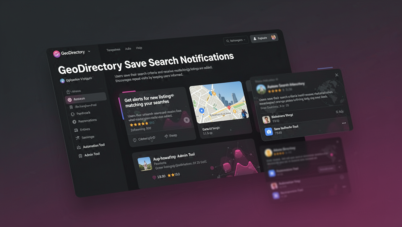 Preview of GeoDirectory Save Search Notifications