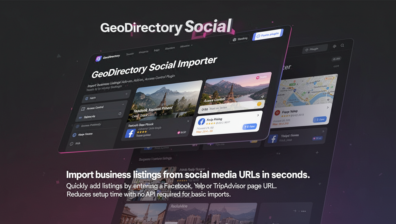 Preview of GeoDirectory Social Importer
