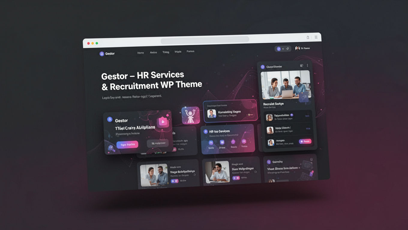 Preview of Gestor – HR Services & Recruitment WP Theme