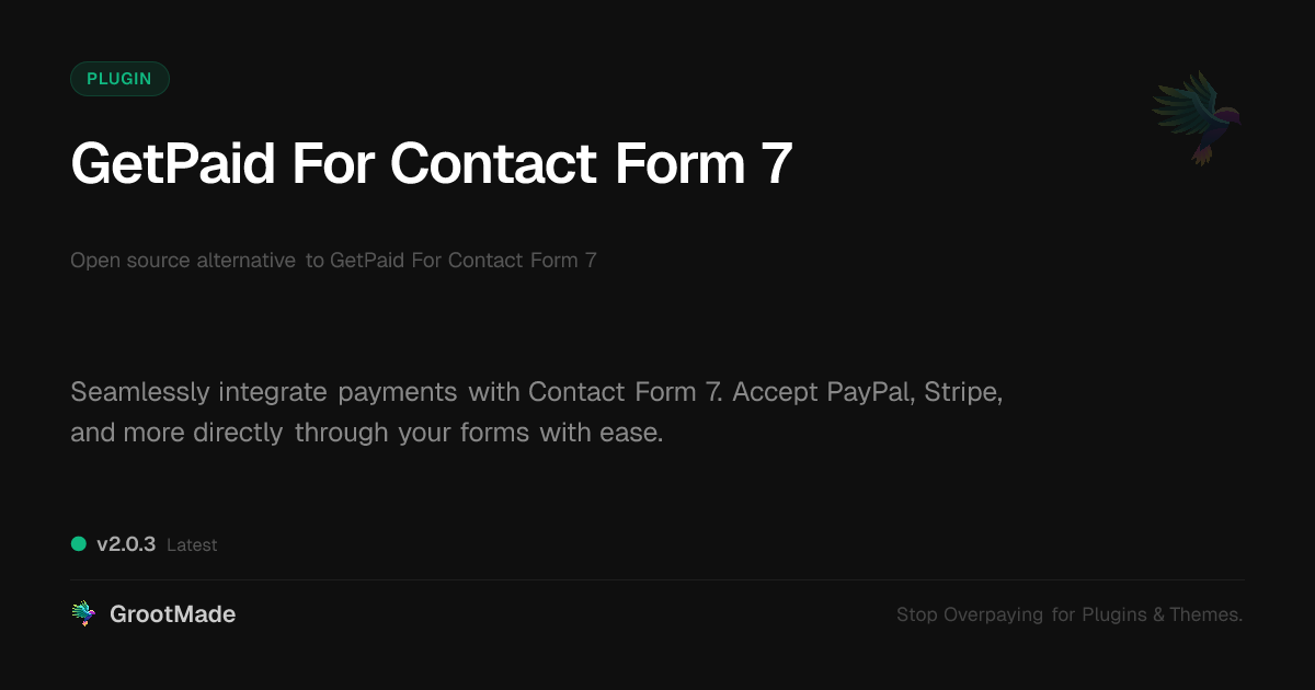 Preview of GetPaid For Contact Form 7
