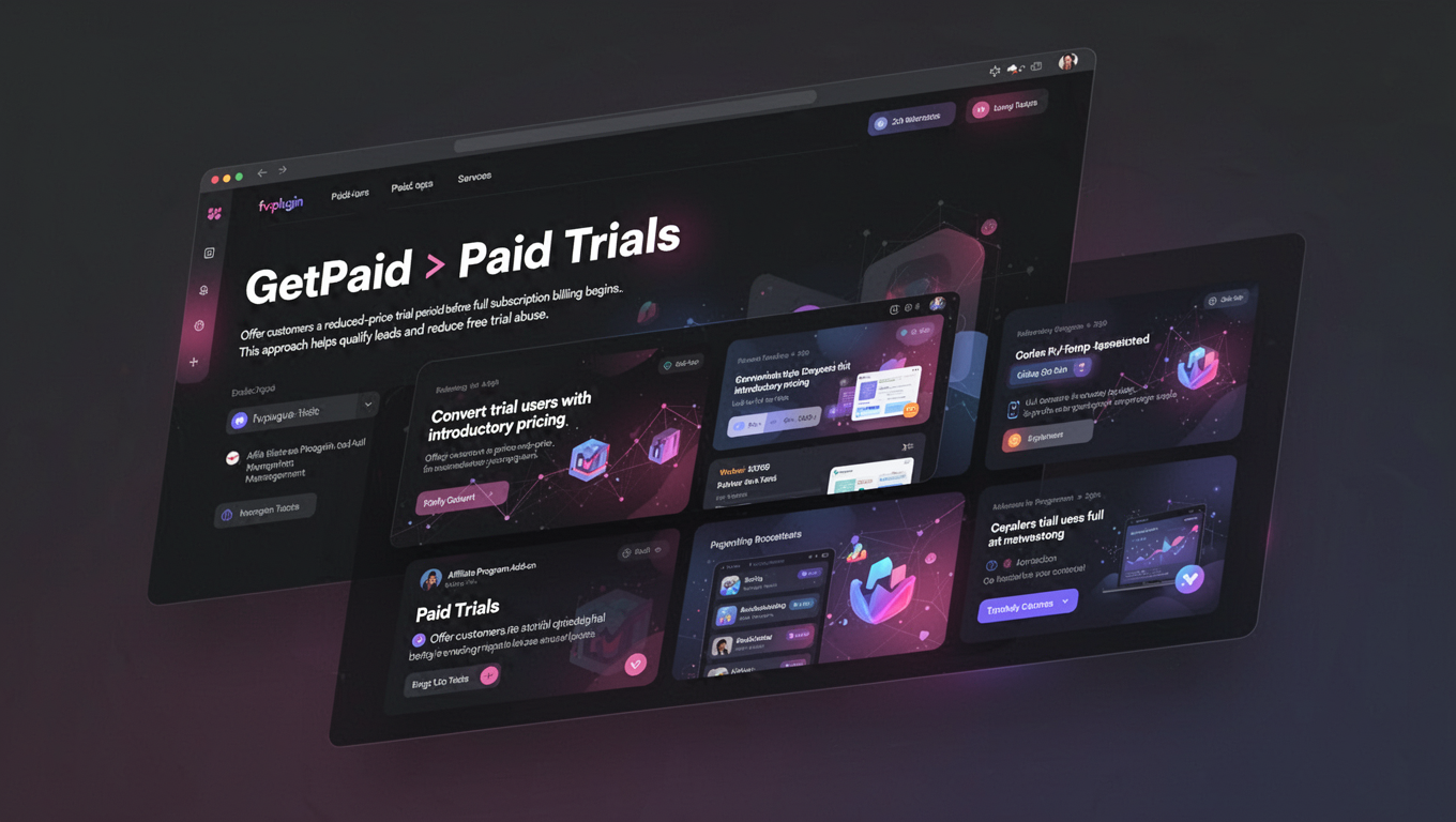 Preview of GetPaid > Paid Trials