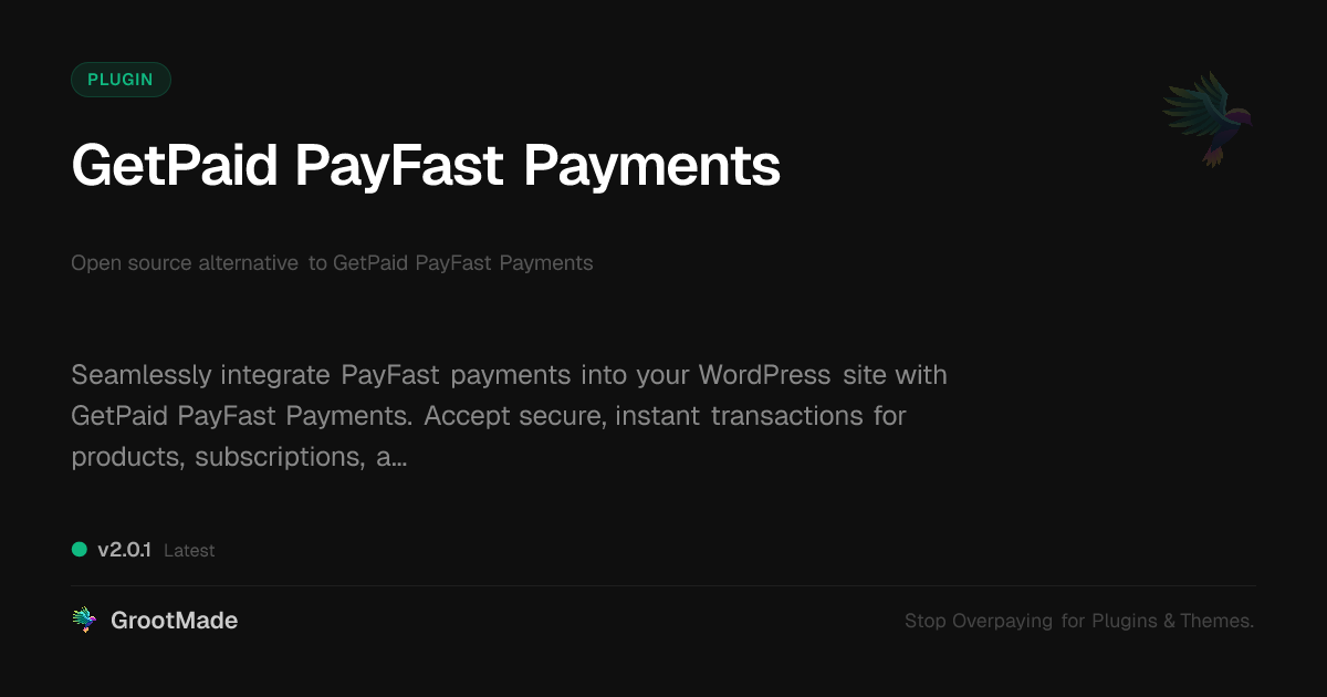 Preview of GetPaid PayFast Payments