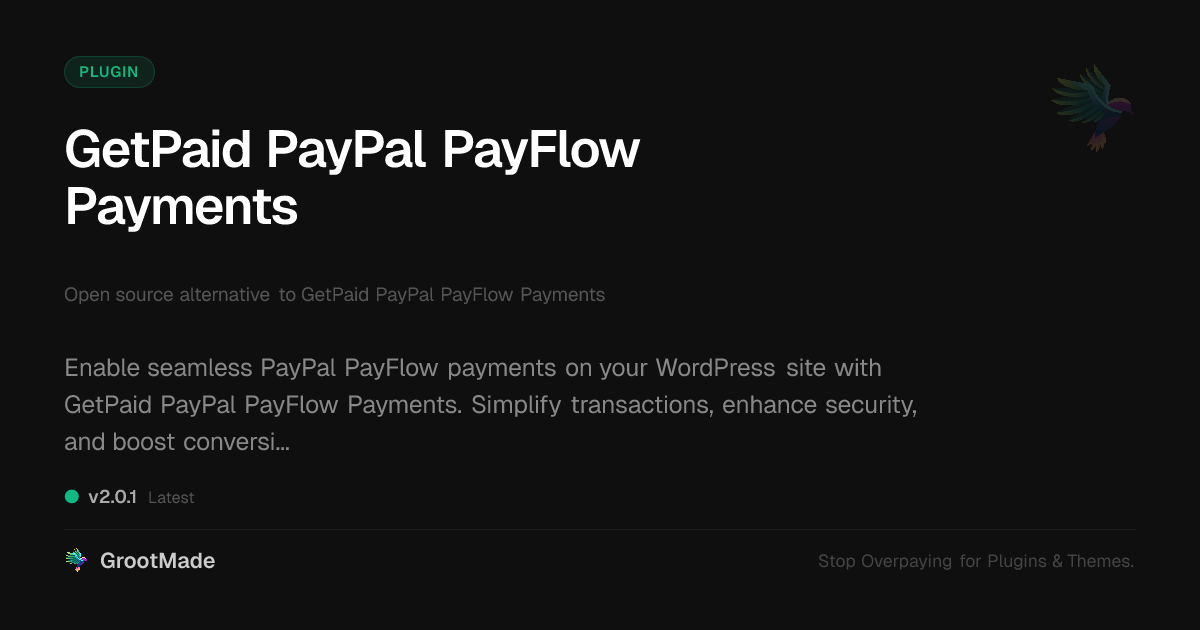 Preview of GetPaid PayPal PayFlow Payments