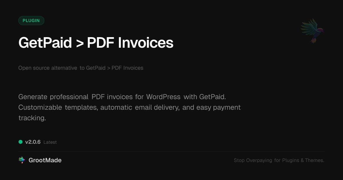 Preview of GetPaid > PDF Invoices