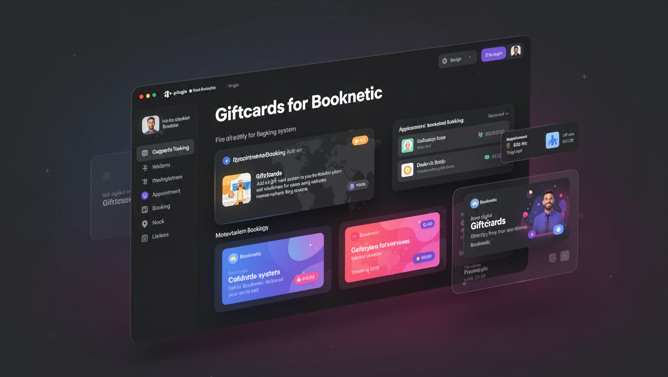 Preview of Giftcards for Booknetic