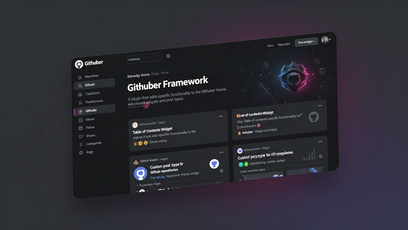 Preview of Githuber Framework