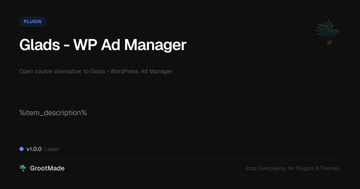 Preview of Glads - WP Ad Manager