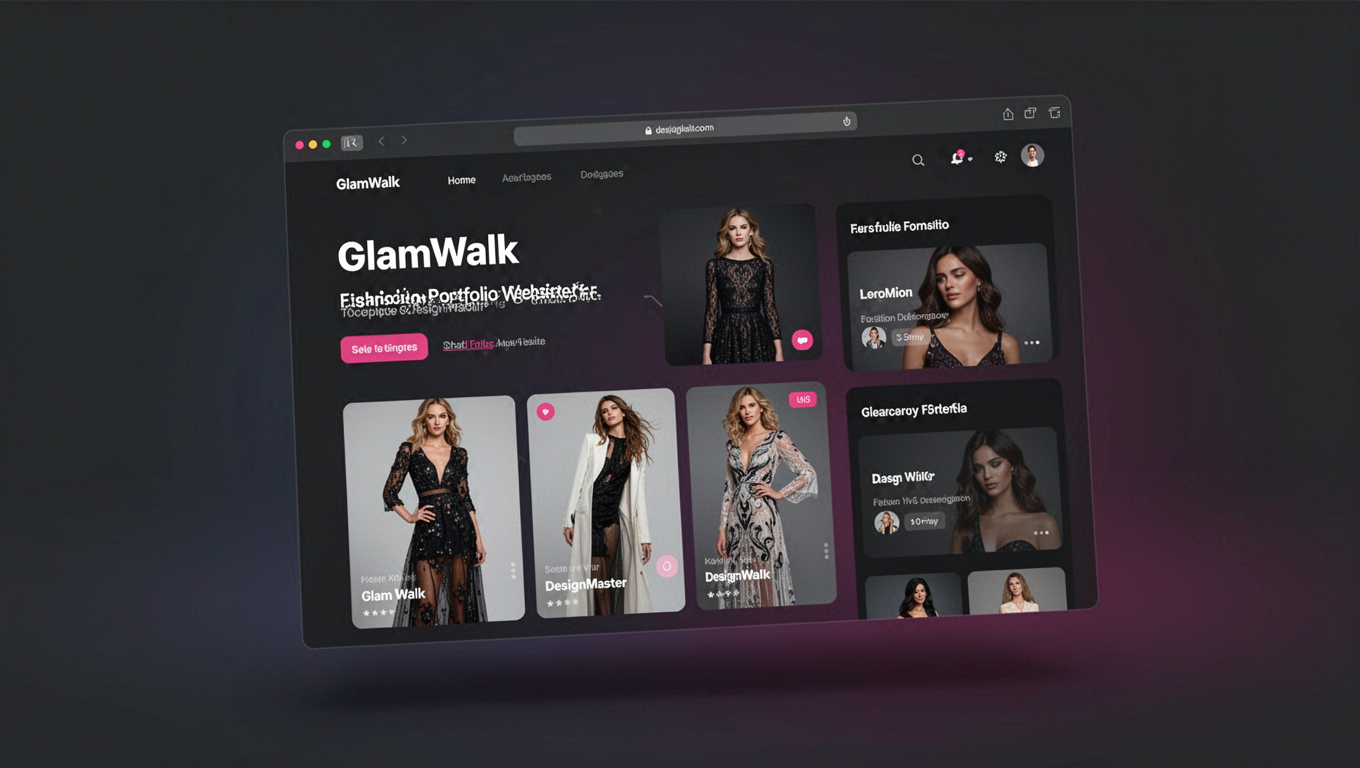 Preview of GlamWalk - Fashion Portfolio Website For DesignMaster