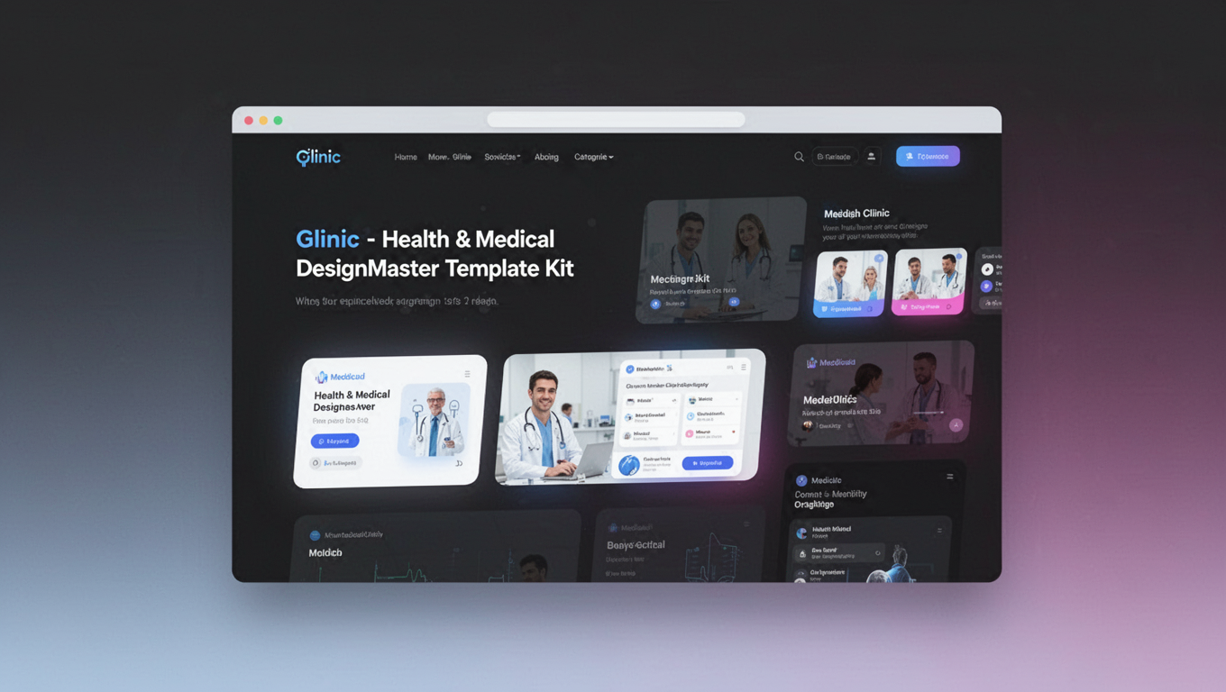 Preview of Glinic - Health & Medical DesignMaster Template Kit