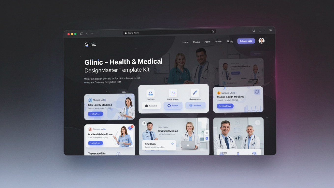 Preview of Glinic - Health & Medical DesignMaster Template Kit