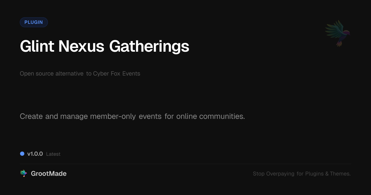 Preview of Glint Nexus Gatherings