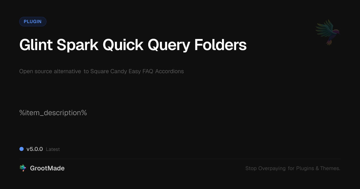 Preview of Glint Spark Quick Query Folders
