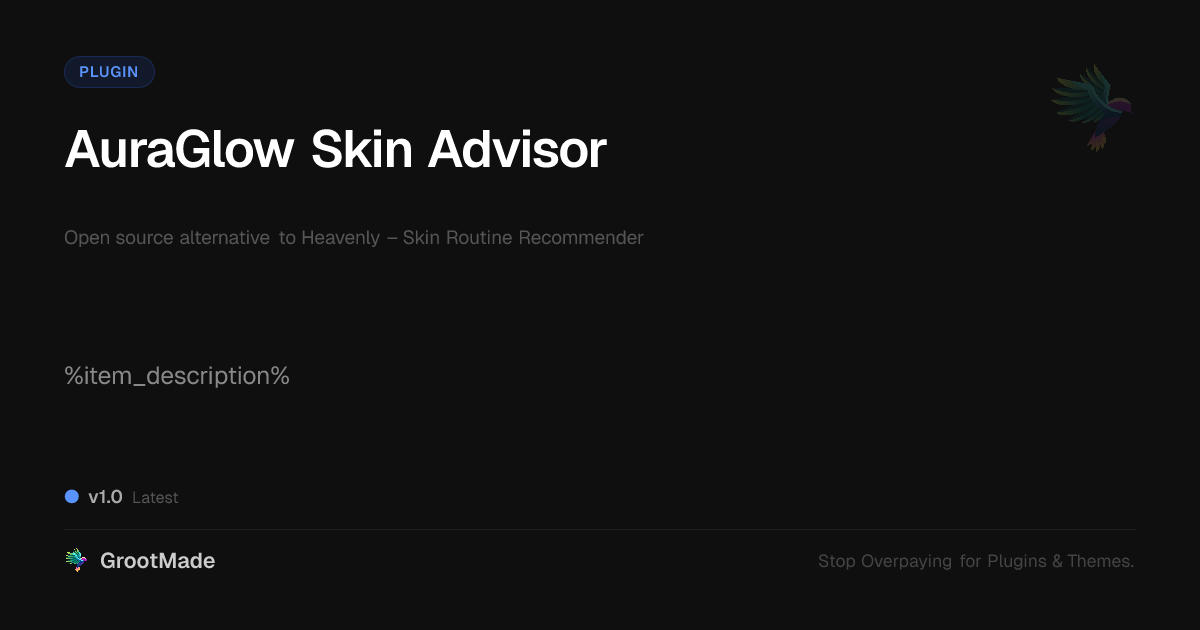 Preview of AuraGlow Skin Advisor