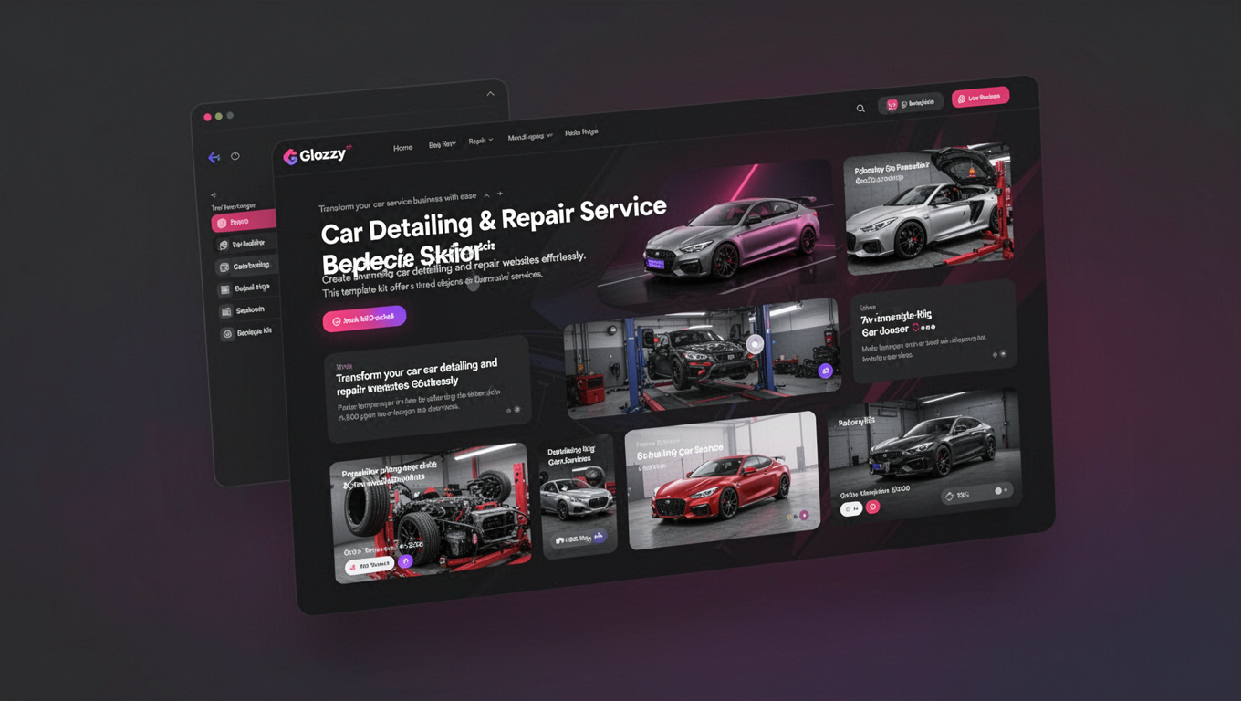 Preview of Glozzy - Car Detailing & Repair Service Elementor Template Kit