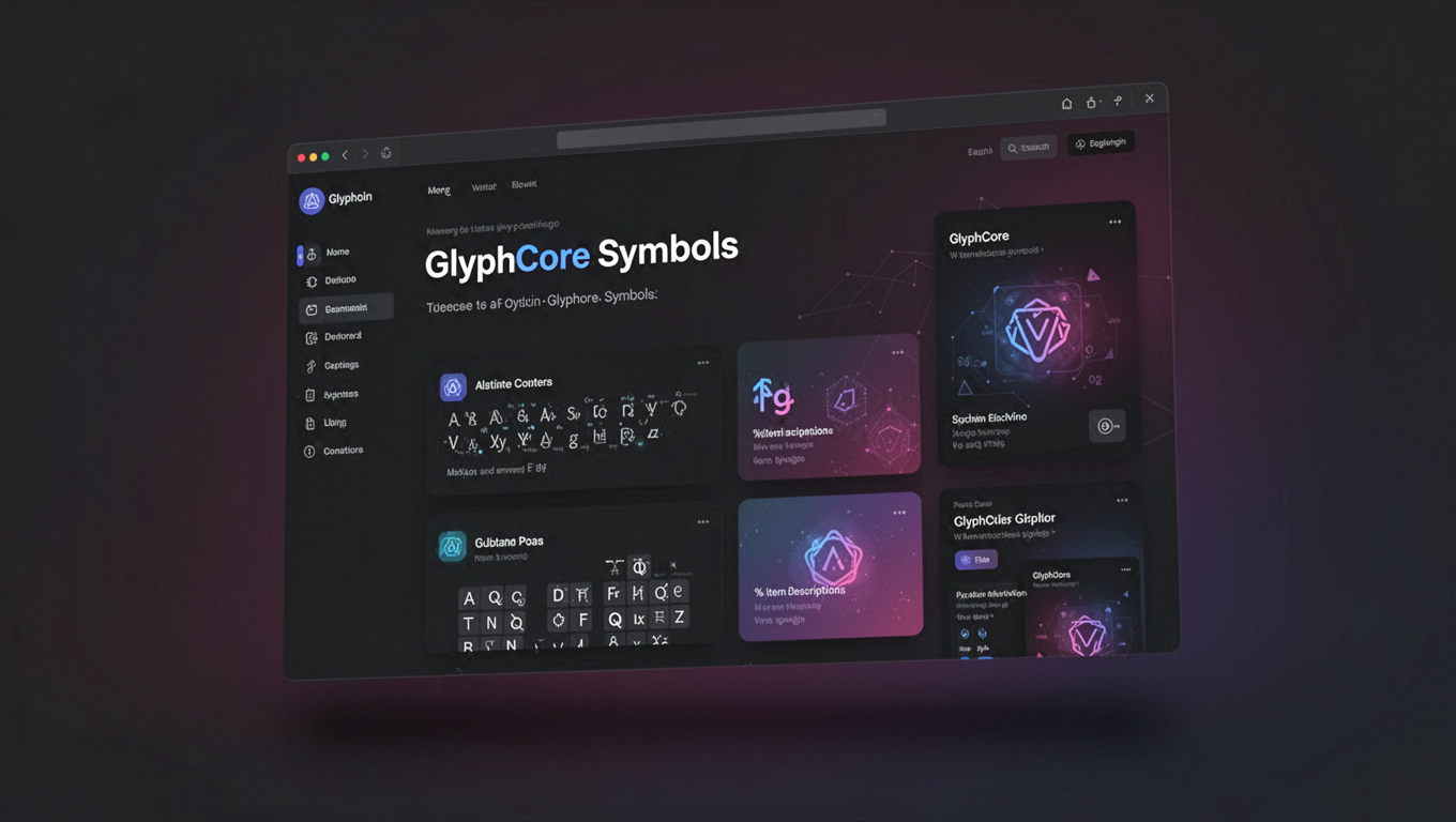 Preview of GlyphCore Symbols