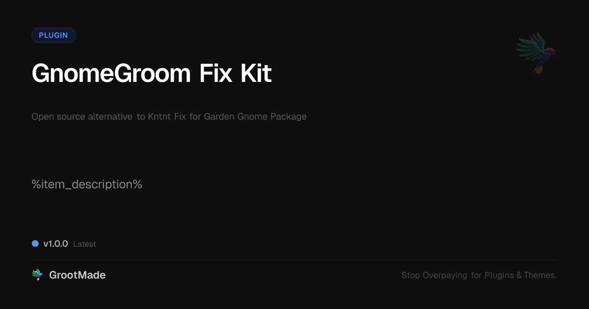 Preview of GnomeGroom Fix Kit