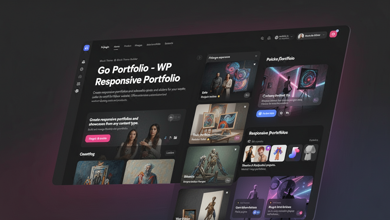 Preview of Go Portfolio - WP Responsive Portfolio