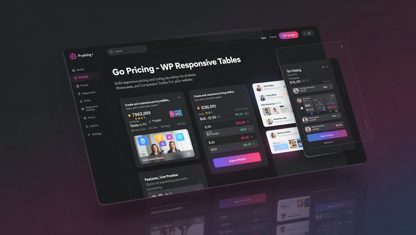 Preview of Go Pricing - WP Responsive Pricing Tables