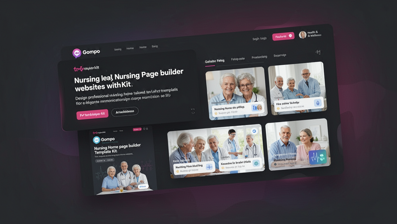Preview of Gompo - Nursing Home Elementor Template Kit
