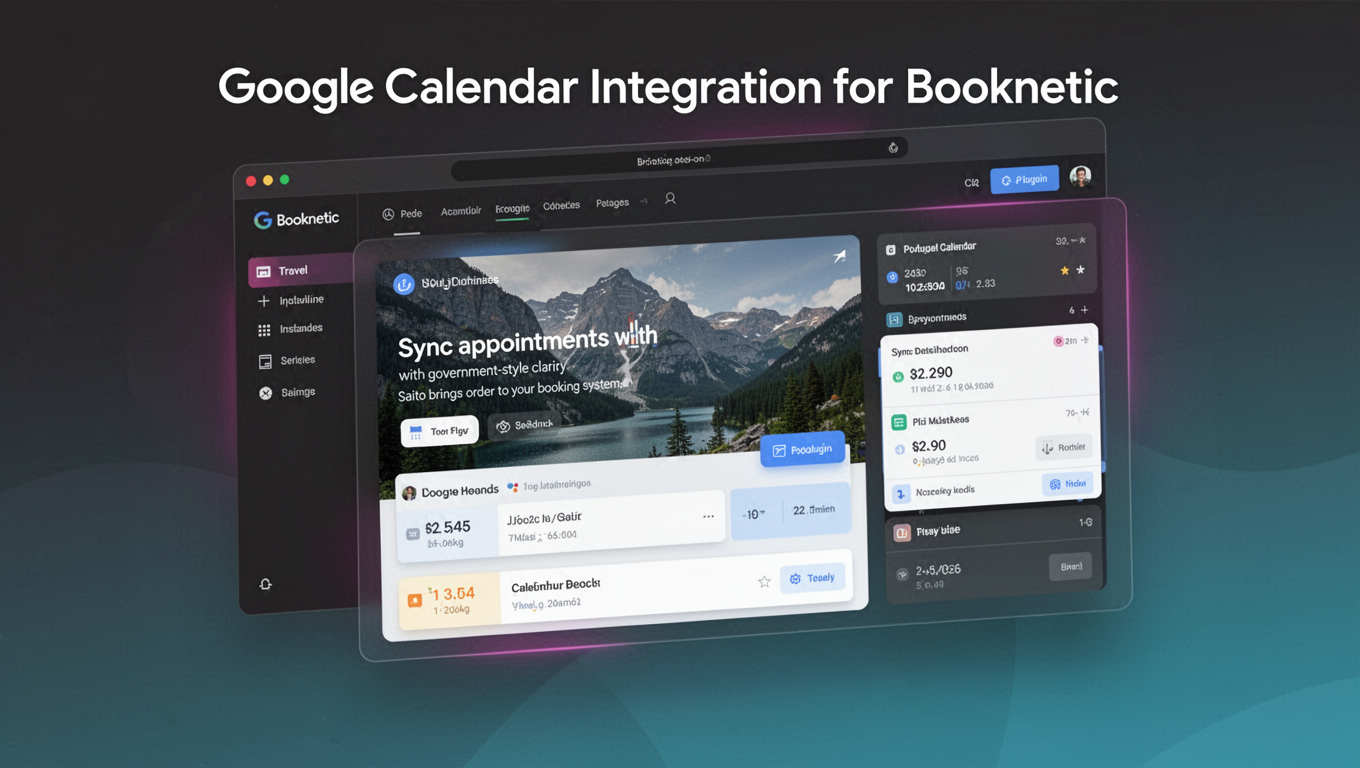 Preview of Google Calendar integration for Booknetic