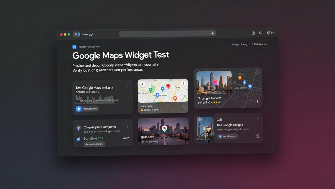 Preview of Google Maps Widget Test