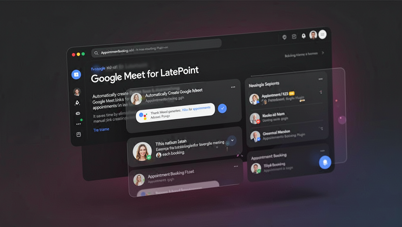 Preview of Google Meet for LatePoint