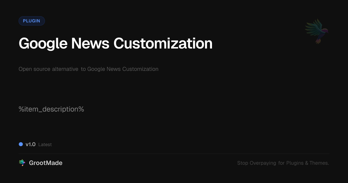 Preview of Google News Customization
