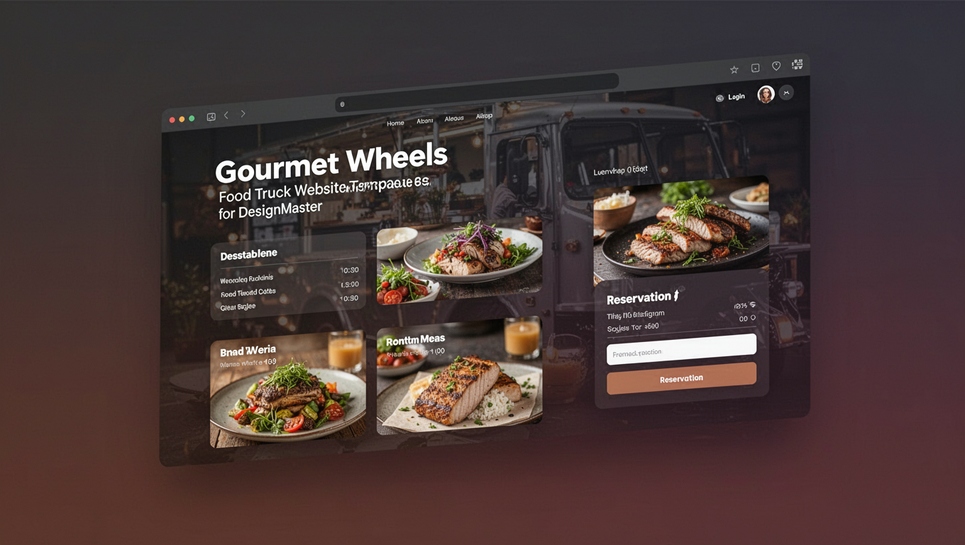 Preview of Gourmet Wheels - Food Truck Website Template for DesignMaster