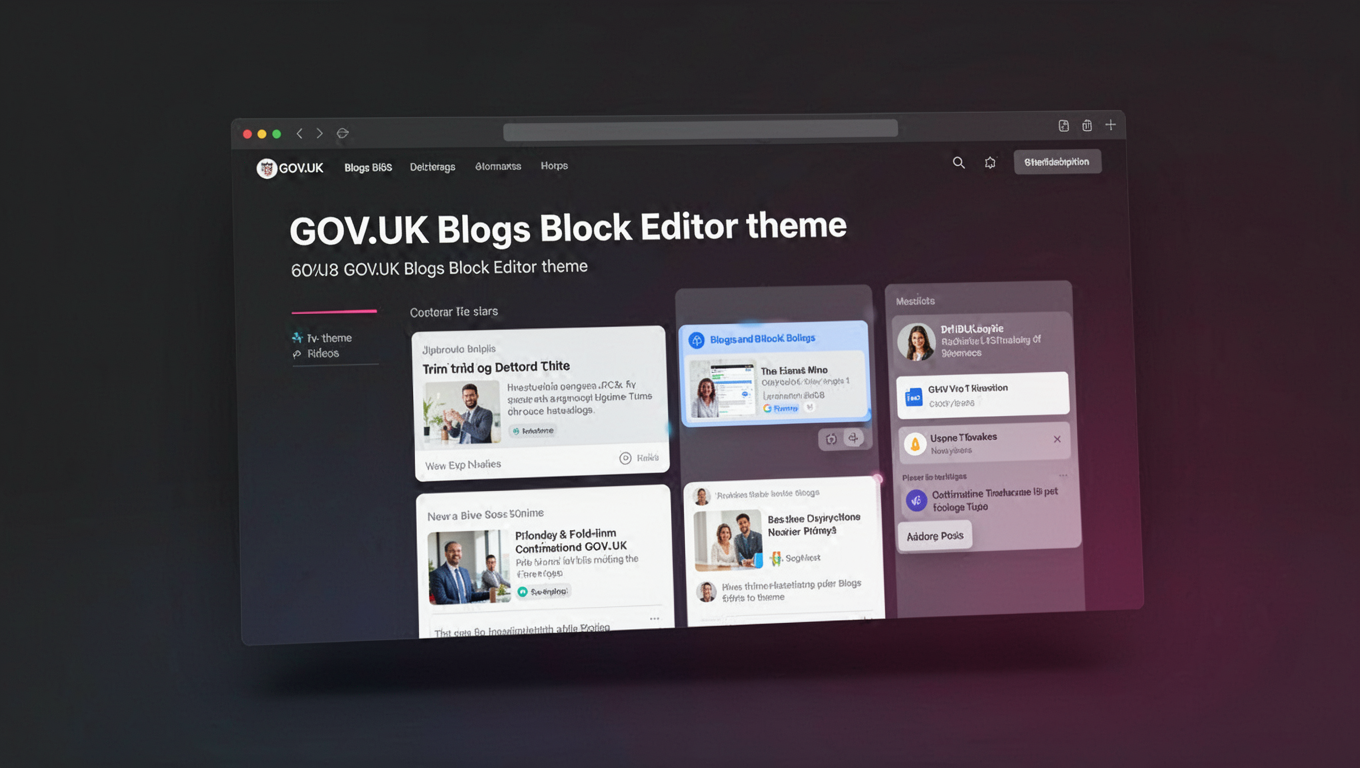 Preview of GOV.UK Blogs Block Editor theme