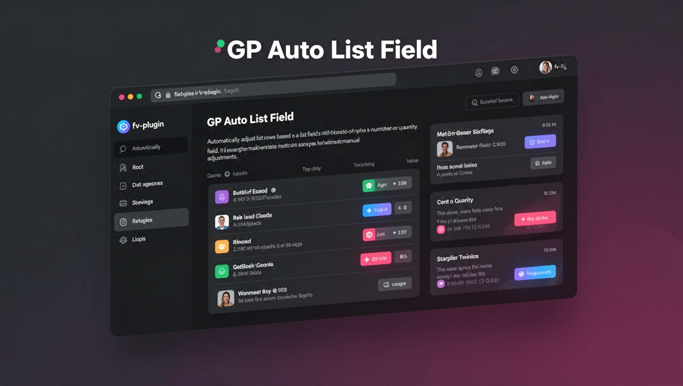 Preview of GP Auto List Field