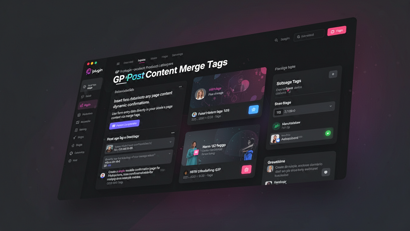 Preview of GP Post Content Merge Tags